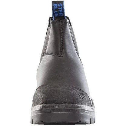 Steel Blue Men's Hobart Scuff Steel Toe Slip Resistant Work Boot -Black- 812967 - Overlook Boots