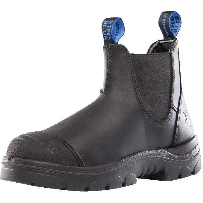 Steel Blue Men's Hobart Scuff Steel Toe Slip Resistant Work Boot -Black- 812967 - Overlook Boots