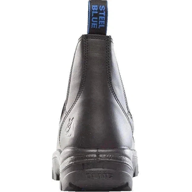 Steel Blue Men's Hobart Scuff Steel Toe Slip Resistant Work Boot -Black- 812967 - Overlook Boots