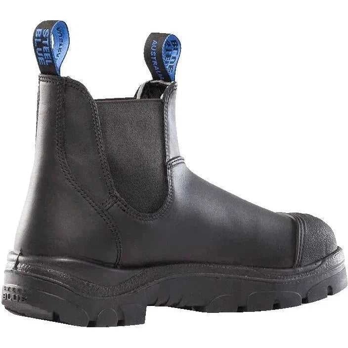 Steel Blue Men's Hobart Scuff Steel Toe Slip Resistant Work Boot -Black- 812967 - Overlook Boots