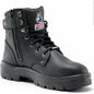 Steel Blue Men's Argyle 6" Waterproof Steel Side Zipper Work Boot - Black - 312951 7 / Medium / Black - Overlook Boots