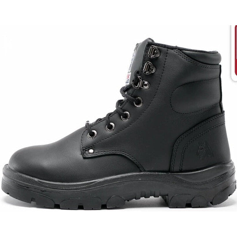 Steel Blue Men's Argyle 6" Waterproof Steel Side Zipper Work Boot - Black - 312951 - Overlook Boots