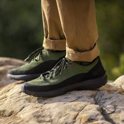 Danner Caprine Low Suede Hiking Shoe - Men's Lifestyle 3" - Deep Lichen 31329 - Overlook Boots