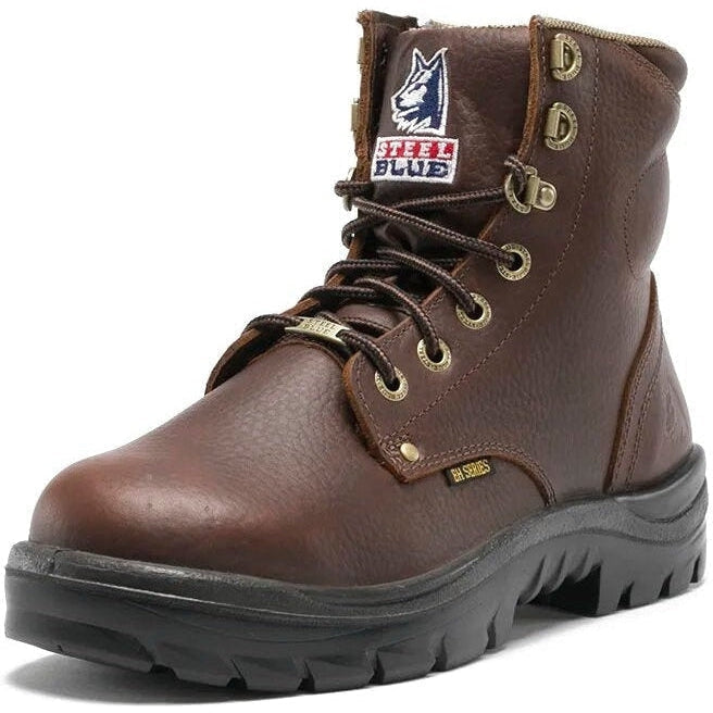Steel Blue Men's Argyle 6" Waterproof Soft Toe Side Zipper Work Boot - Oak - 810951 - Overlook Boots