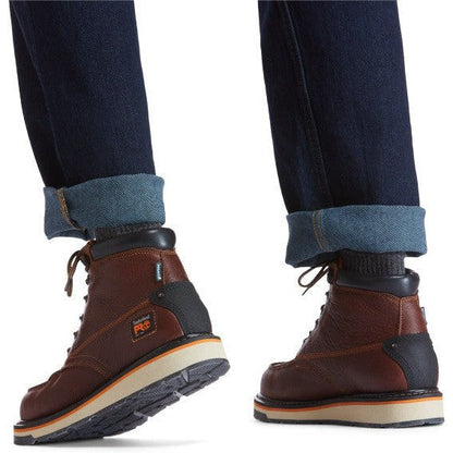 Timberland Pro Men's Gridworks 6" Soft Toe Waterproof Work Boot- Brown- TB1A1KRQ214 - Overlook Boots