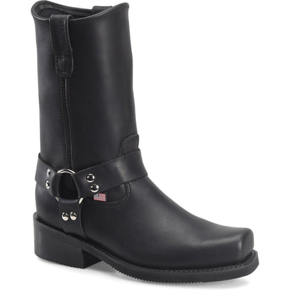 Double H Men's Barry 10" Square Toe USA Made Harness Boot- Black- 4008 5 / Medium / Black - Overlook Boots