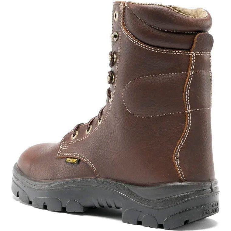 Steel Blue Men's Portland 8" Waterproof Steel Toe Lace Up Work Boot - Oak - 812955 - Overlook Boots