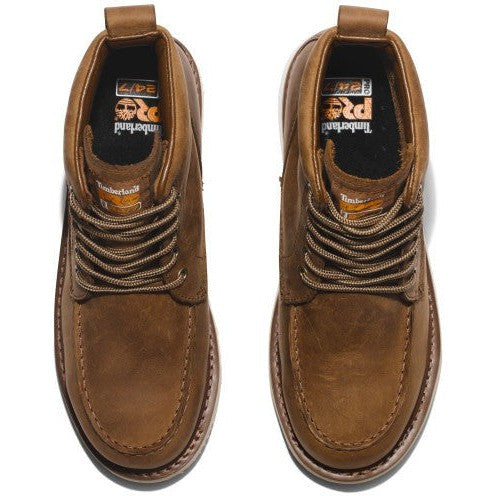 Timberland Pro Men's Wedge 6" Soft Toe Work Boot - Brown - TB1A5SXH214  - Overlook Boots