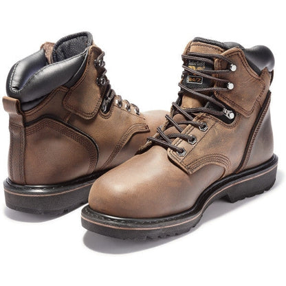 Timberland Pro Men's Pit Boss 6" Steel Toe Slip Resistant Work Boot -Brown- TB133034214 - Overlook Boots