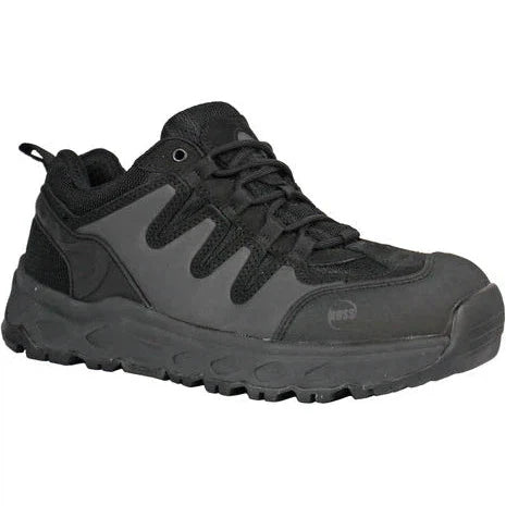 Hoss Men's Eric Lo Oblique Toe Slip Resistant Shoe - Black 50138 7 / Extra Wide / Black - Overlook Boots