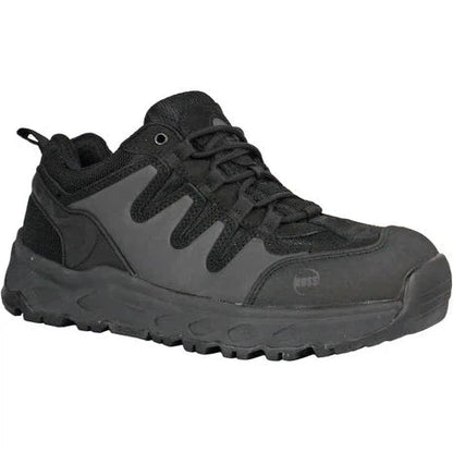 Hoss Men's Eric Lo Oblique Toe Slip Resistant Shoe - Black 50138 7 / Extra Wide / Black - Overlook Boots