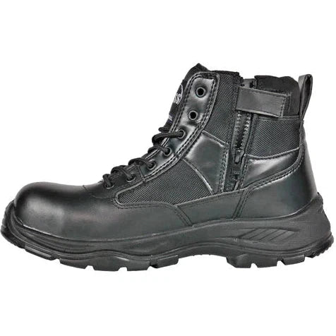 Hoss Men's Watchman 6" Composite Safety Toe Side Zipper Work Shoe - Black 50172 - Overlook Boots