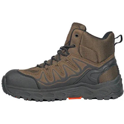 Hoss Men's Eric Hi Soft Toe Slip Resistant Work Shoe- Brown- 50250  - Overlook Boots