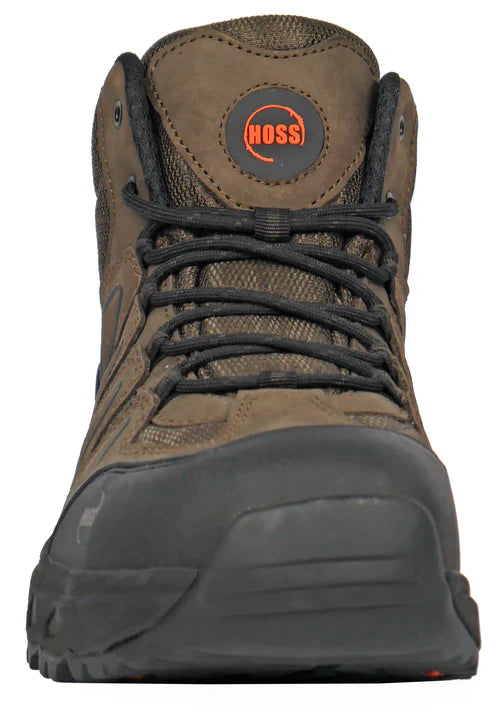 Hoss Men's Eric Hi Soft Toe Slip Resistant Hiker Work Boot- Brown - 50250 - Overlook Boots