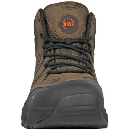 Hoss Men's Eric Hi Oblique Toe Slip Resistant Work Shoe - Brown 50239 - Overlook Boots