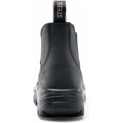 Steel Blue Women's Hobart 6" Soft Toe Waterproof Chelsea Work Boot -Black- 810891 - Overlook Boots