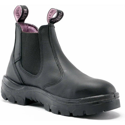 Steel Blue Women's Hobart 6" Soft Toe Waterproof Chelsea Work Boot -Black- 810891 5 / Wide / Black - Overlook Boots