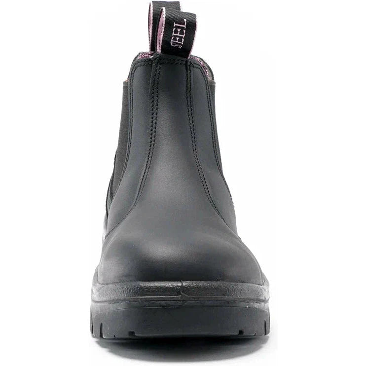 Steel Blue Women's Hobart 6" Soft Toe Waterproof Chelsea Work Boot -Black- 810891 - Overlook Boots