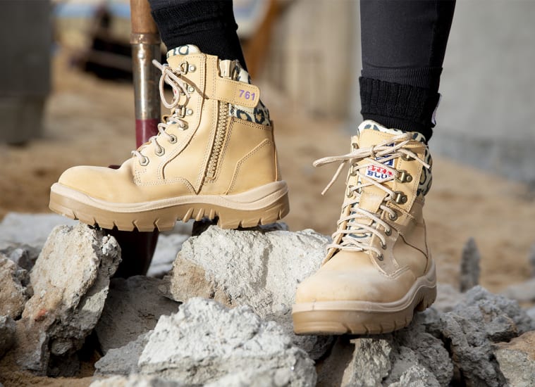 Steel Blue Women's Jungle 6" Waterproof Soft Toe Cross Zip Ankle Boot - Sand - 812861 - Overlook Boots