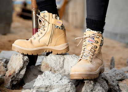 Steel Blue Women's Jungle 6" Waterproof Soft Toe Cross Zip Ankle Boot - Sand - 812861 - Overlook Boots