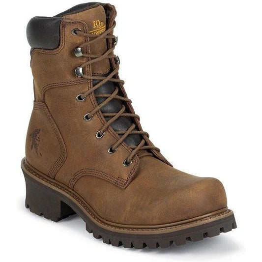 Chippewa Hador Steel Toe Waterproof Logger Boots with 400g Insulation - 55025 8 / Medium / Brown - Overlook Boots