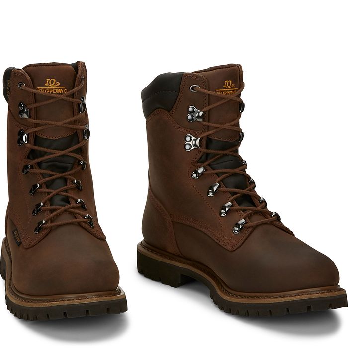 Chippewa Men's Birkhead 8" Soft Toe Waterproof 400G Ins Lace-Up Work Boot - 55068 - Overlook Boots