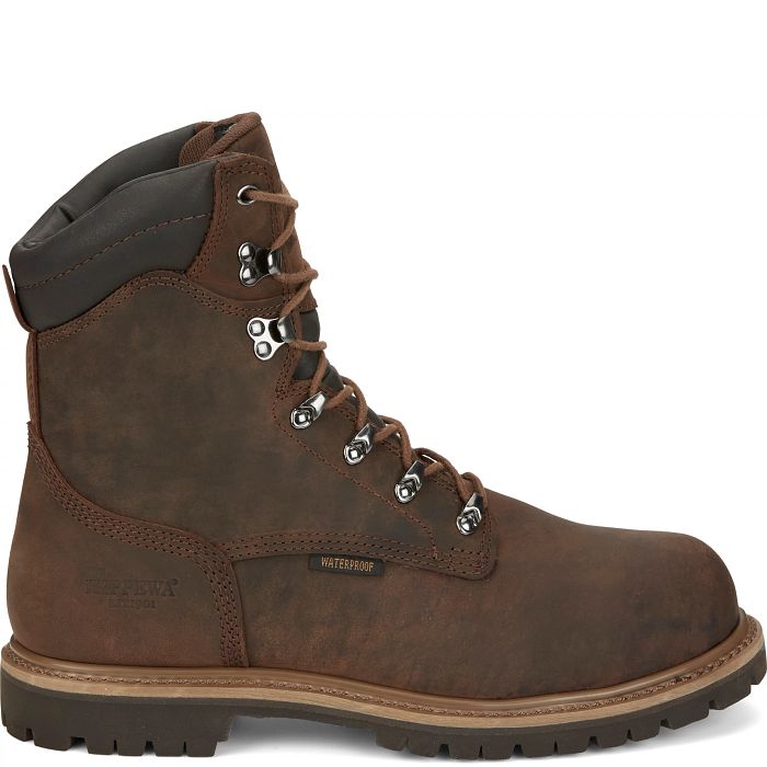 Chippewa Men's Birkhead 8" Steel Toe Waterproof 400G Ins Lace-Up Work Boot - 55069 - Overlook Boots
