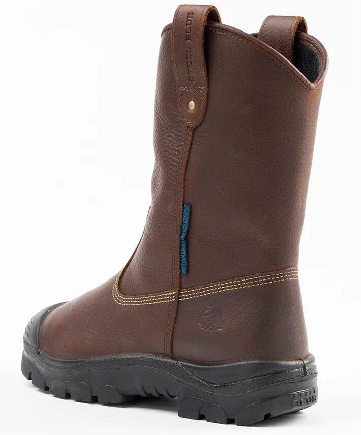 Steel Blue Men's Heeler Metguard Bump 10" Waterproof Steel Toe Work Boot - Oak - 862905 - Overlook Boots
