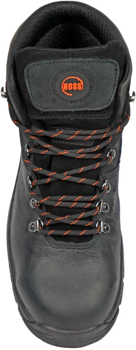 Hoss Men's Adam 6" Steel Toe Waterproof Slip Resistant Work Boot - Black 60122  - Overlook Boots