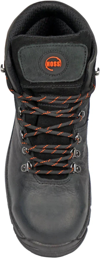 Hoss Men's Adam 6" Steel Toe Waterproof Slip Resistant Work Boot - Black 60122  - Overlook Boots