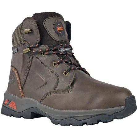 Hoss Men's Blizzard Waterproof Slip Resistant  400G Insulated Work Boot - Brown 60150 8 / Medium / Brown - Overlook Boots