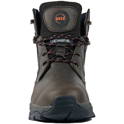 Hoss Men's Blizzard Waterproof Slip Resistant  400G Insulated Work Boot - Brown 60150  - Overlook Boots