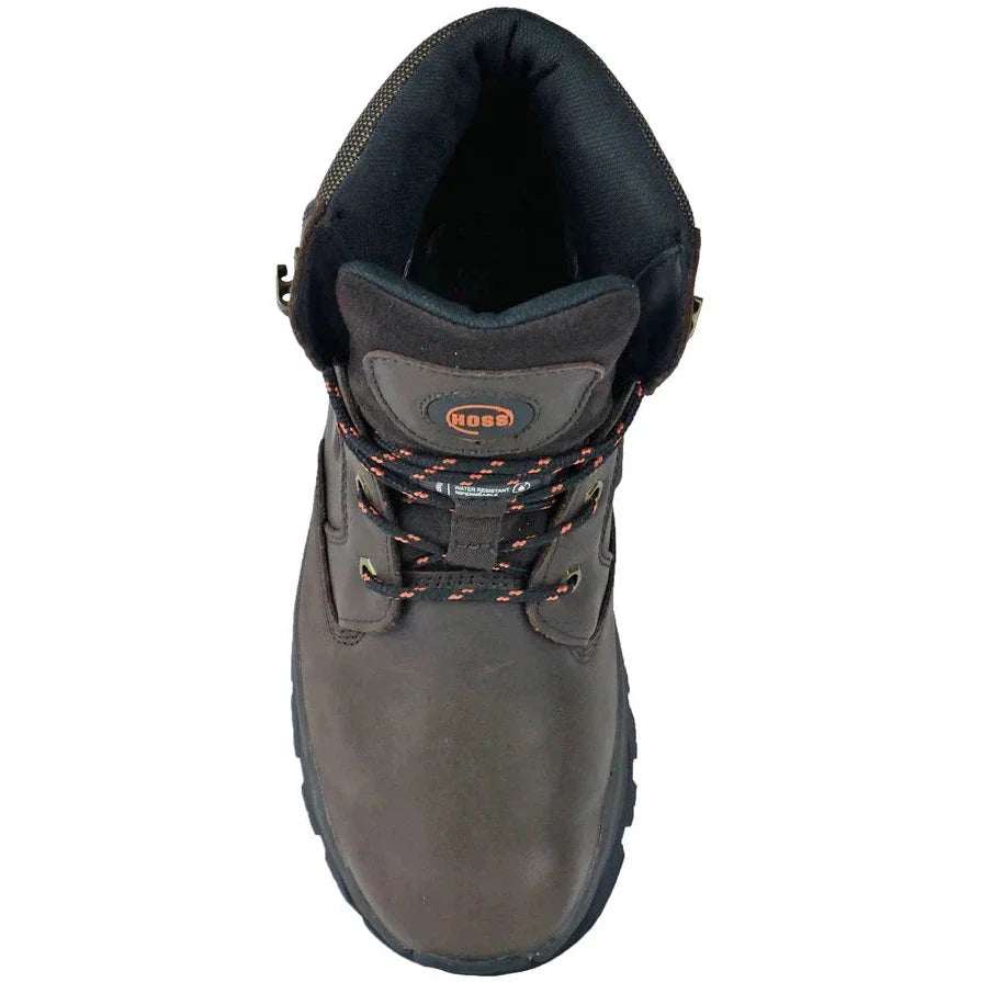 Hoss Men's Blizzard Waterproof Slip Resistant  400G Insulated Work Boot - Brown 60150  - Overlook Boots