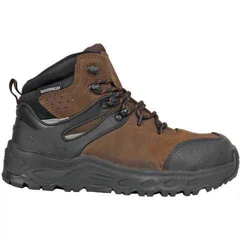 Hoss Men's Stomp Oblique Toe Waterproof Slip Resistant Work Boot - Brown 60203 - Overlook Boots