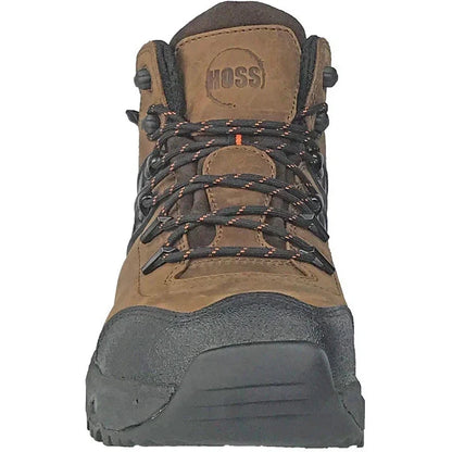 Hoss Men's Stomp Oblique Toe Waterproof Slip Resistant Work Boot - Brown 60203 - Overlook Boots