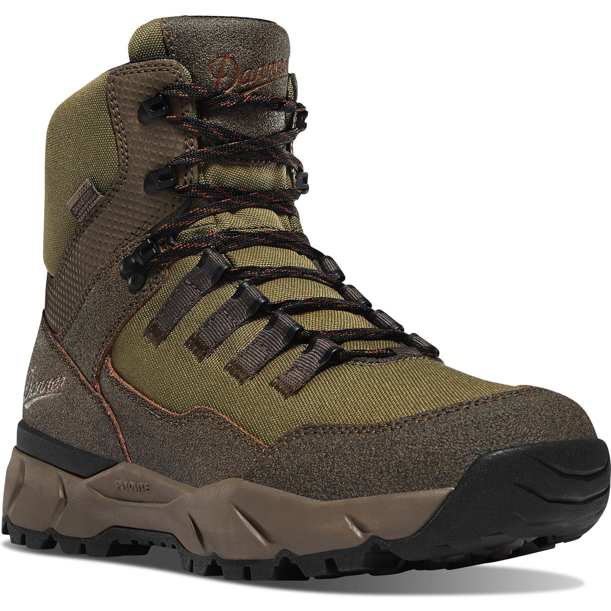Danner Men's Vital Trail 6" Waterproof Hiking Boot - Brown/Olive - 65301 14 / Wide / Brown - Overlook Boots