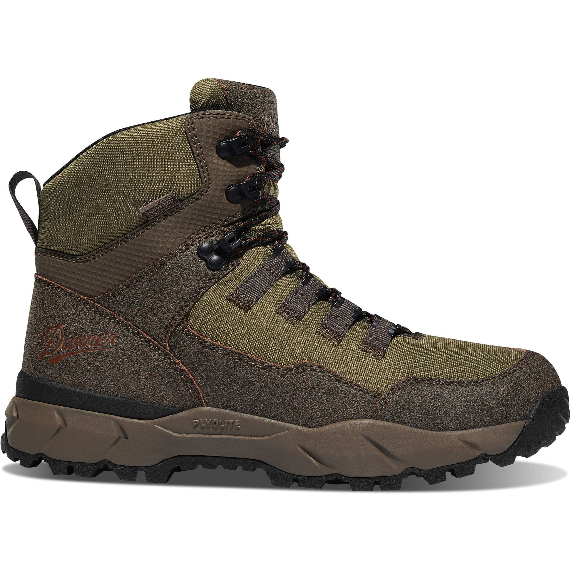 Danner Men's Vital Trail 6" Waterproof Hiking Boot - Brown/Olive - 65301 - Overlook Boots