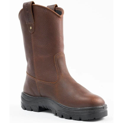 Steel Blue Men's Heeler 10" Waterproof Steel Toe Wellington Work Boot - Oak - 812915 7 / Medium / Brown - Overlook Boots