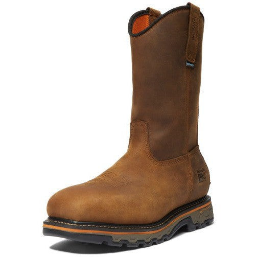 Timberland Pro Men's True Grit Pull On Composite Toe Waterproof Work Boot- Brown- TB1A24BH214 - Overlook Boots