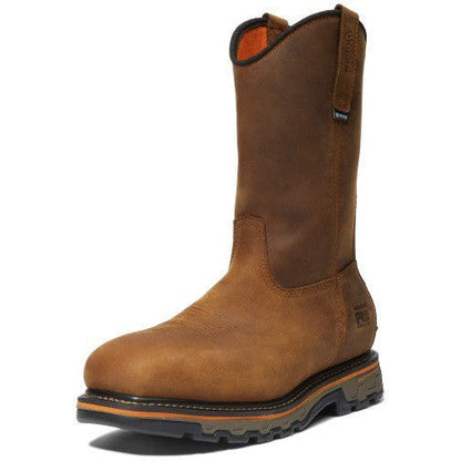 Timberland Pro Men's True Grit Pull On Composite Toe Waterproof Work Boot- Brown- TB1A24BH214 - Overlook Boots
