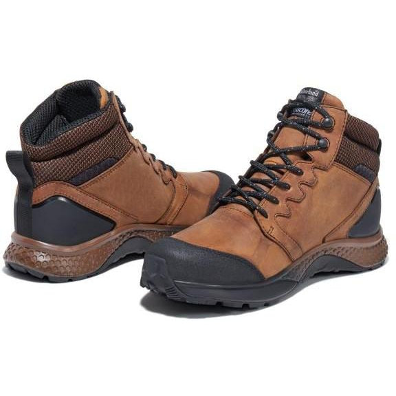 Timberland Pro Men's Reaxion Soft Toe Waterproof Work Boot- Brown- TB1A27BG214 - Overlook Boots