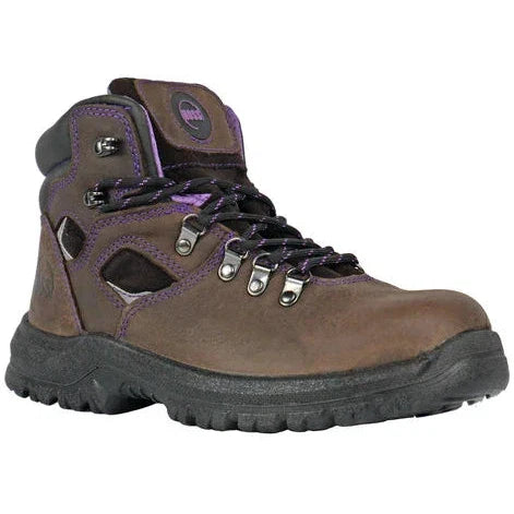 Hoss Women's Lily 6" Steel Toe Waterproof Slip Resistant Boot - Brown 70423 5 / Medium / Brown - Overlook Boots