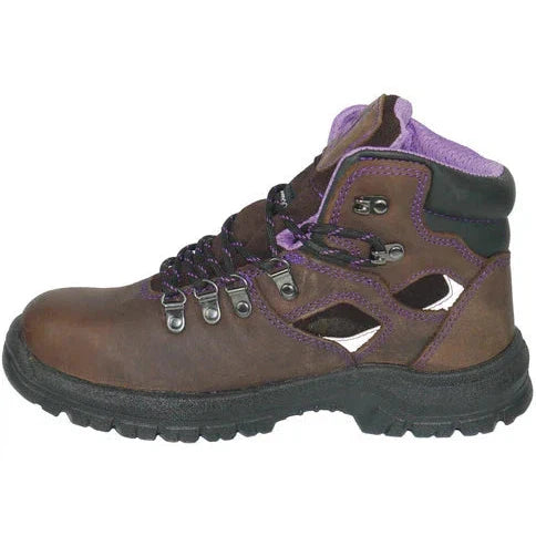 Hoss Women's Lily 6" Steel Toe Waterproof Slip Resistant Boot - Brown 70423  - Overlook Boots
