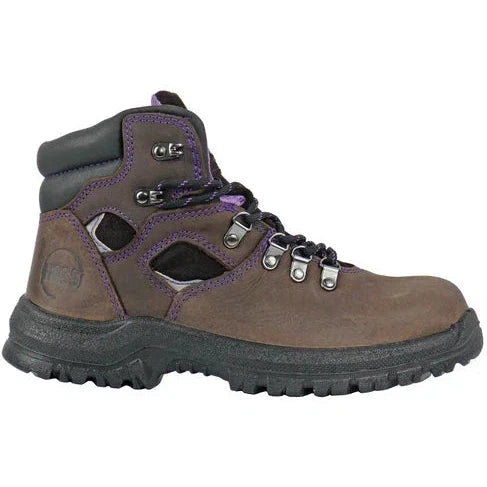 Hoss Women's Lily 6" Steel Toe Waterproof Slip Resistant Boot - Brown 70423  - Overlook Boots