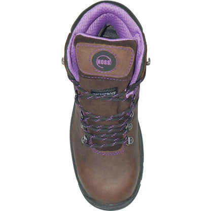 Hoss Women's Lily 6" Steel Toe Waterproof Slip Resistant Boot - Brown 70423  - Overlook Boots