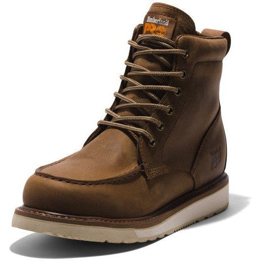 Timberland Pro Men's Wedge 6" Soft Toe Work Boot - Brown - TB1A5SXH214  - Overlook Boots