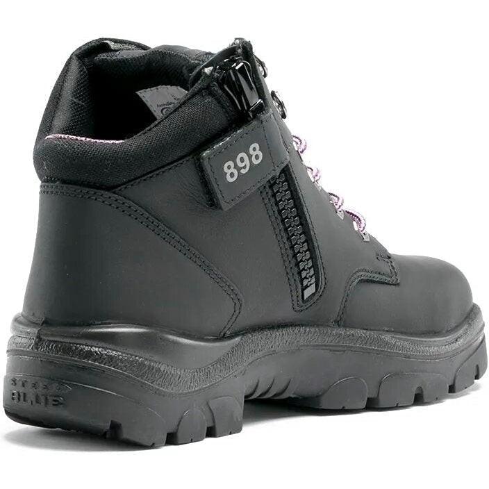 Steel Blue Women's Parkes 3.7" Waterproof Steel Toe Lace Up Work Boot - Black - 812898 - Overlook Boots