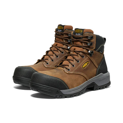 Keen Men's Evanston 6" Carbon Toe Waterproof Sneaker Work Boot- Brown- 1029149 - Overlook Boots