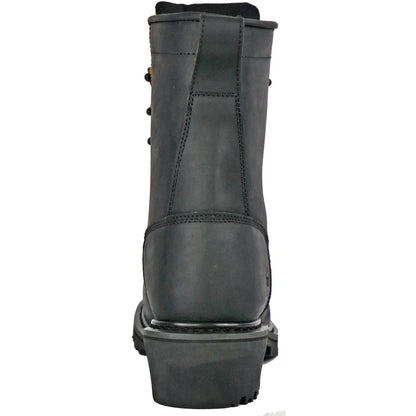 Hoss Men's Cross Cut 8" Composite Toe Waterproof Logger Work Boot - Black 80114  - Overlook Boots