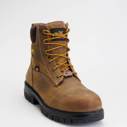 Thorogood Men's Genesis Series 6" Round Toe Waterproof Work Boot -Chestnut- 814-4149 7 / Medium / Chestnut - Overlook Boots